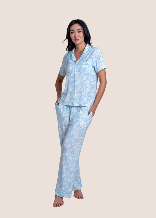 Elizabeth Organic Bamboo Short Sleeve & Pant PJ Set